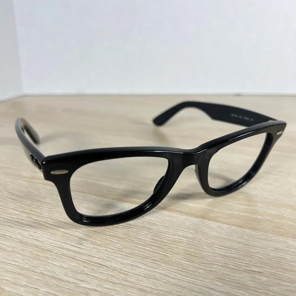 Ray-Ban RB2140 901 Wayfarer Sunglasses Polished Black FRAMES ONLY 50-22 Italy